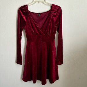 Velour Sparkle Red dress